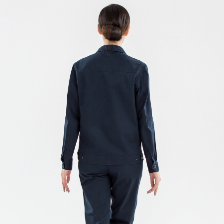 藏青色造纸厂工作服
定制工厂工作服