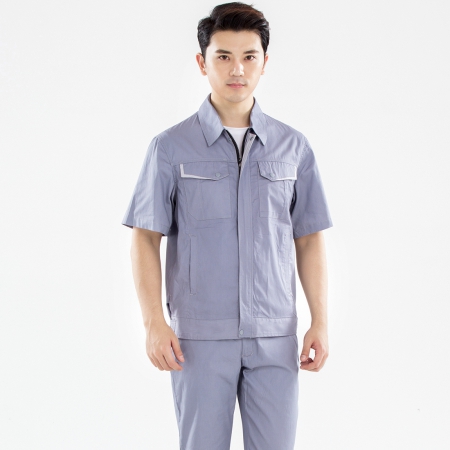 定制浅灰色夏季工作服
