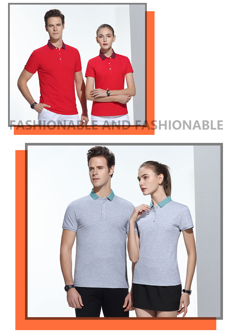 彭波条纹领翻领T恤衫TX0006-1(图15)